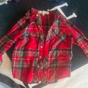 Red Ivy City 2T Plaid Kids Shirt